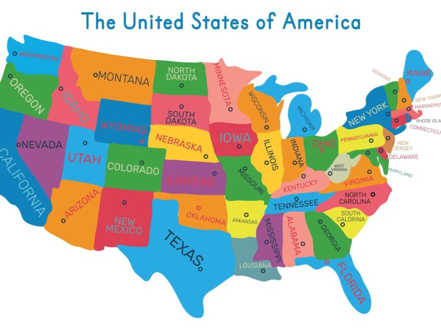 Free Printable Map Of The United States Of America