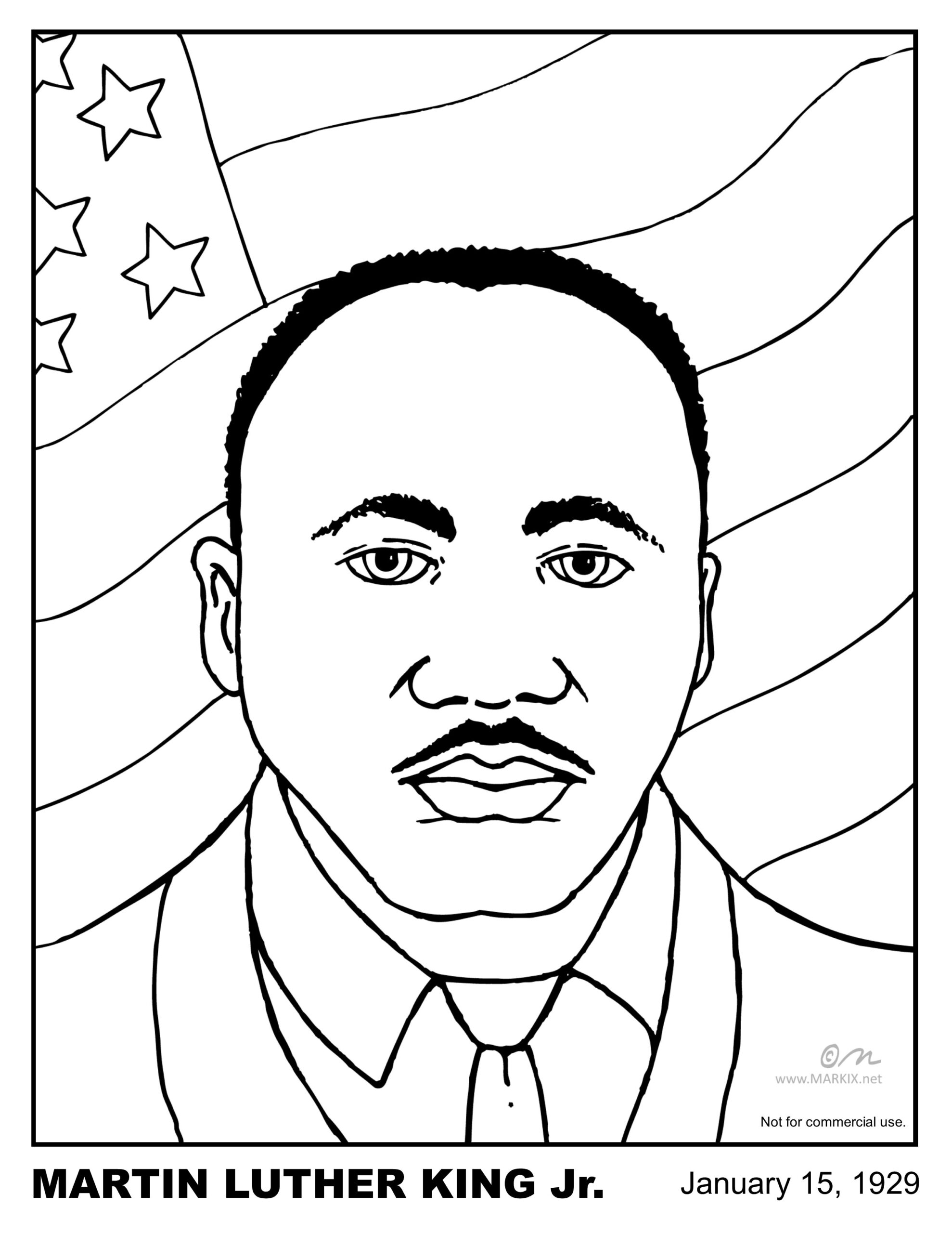 Martin Luther King Jr Coloring Pages Printable
