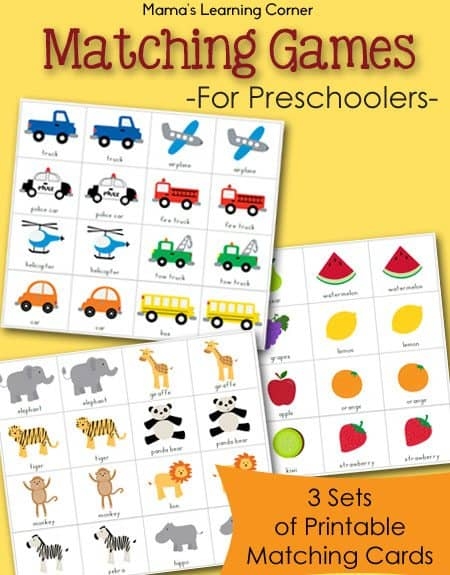 FREE Printable Matching Games For Preschool