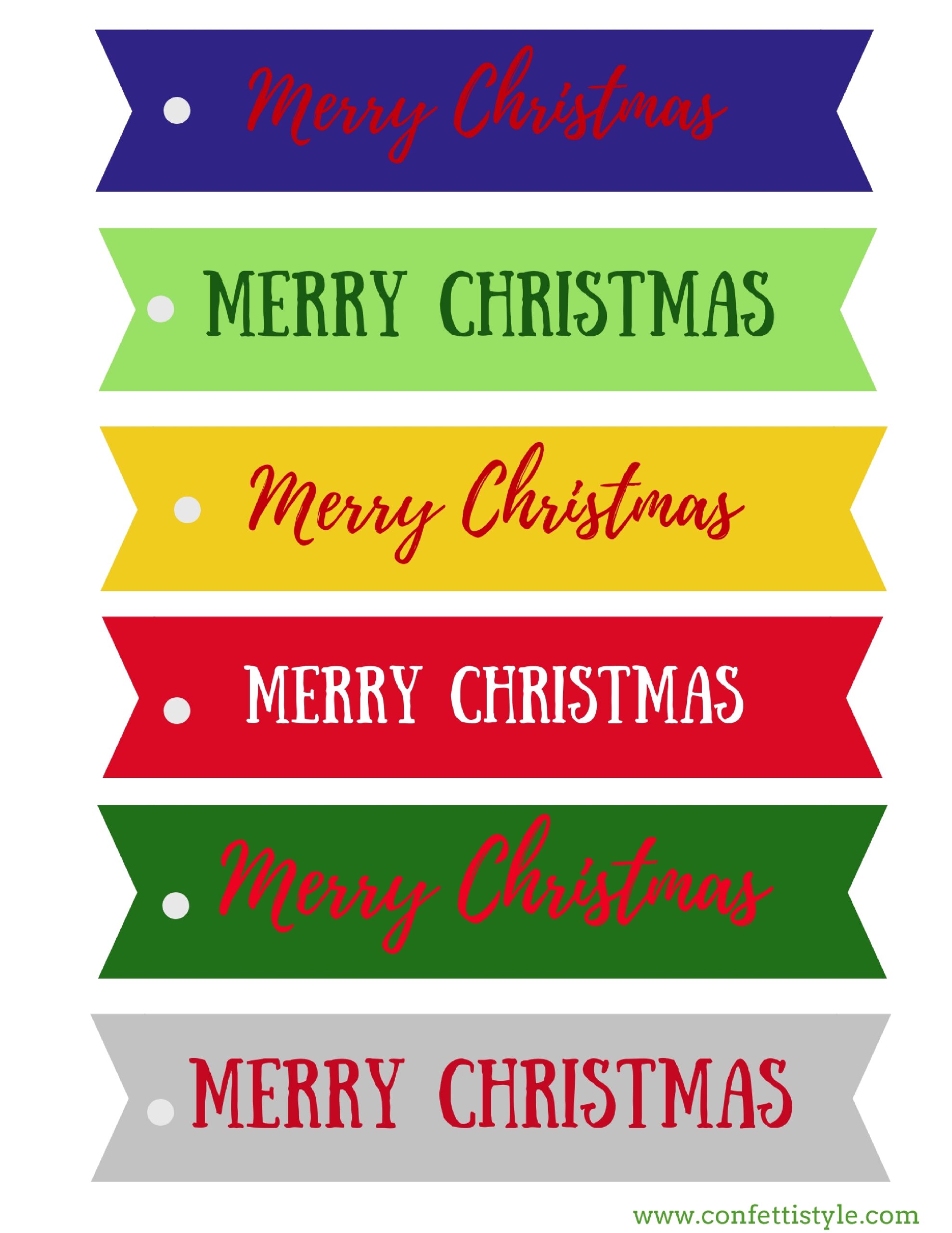 Free Printable Merry Christmas Tags