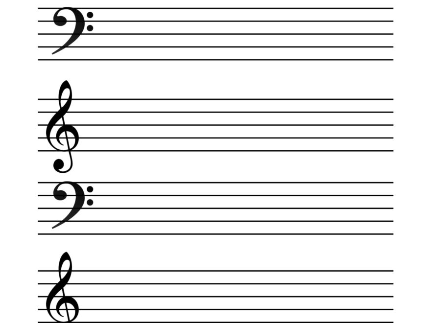 Free Printable Music Staff Paper Paper Trail Design