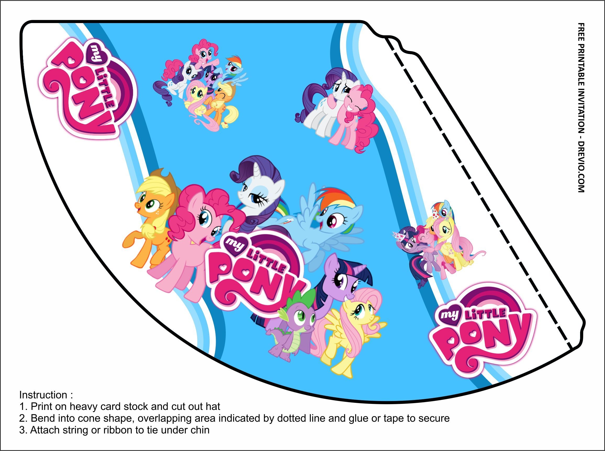  FREE PRINTABLE My Little Pony Birthday Party Kits Templates 
