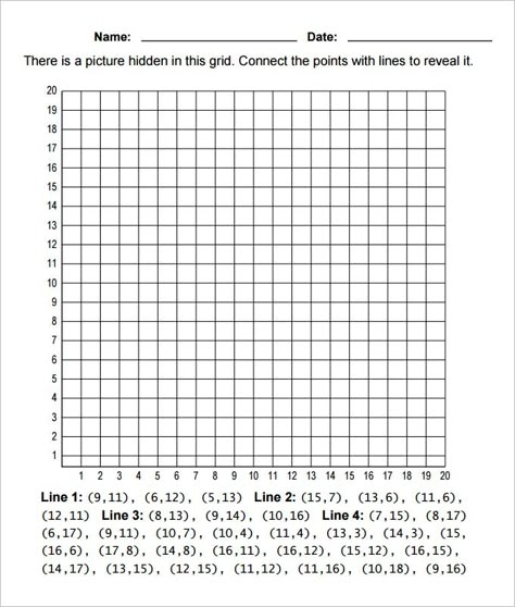 Free Printable Mystery Coordinate Grid