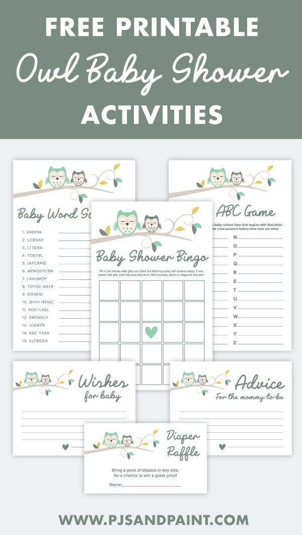 Free Printable Owl Baby Shower Games Artofit