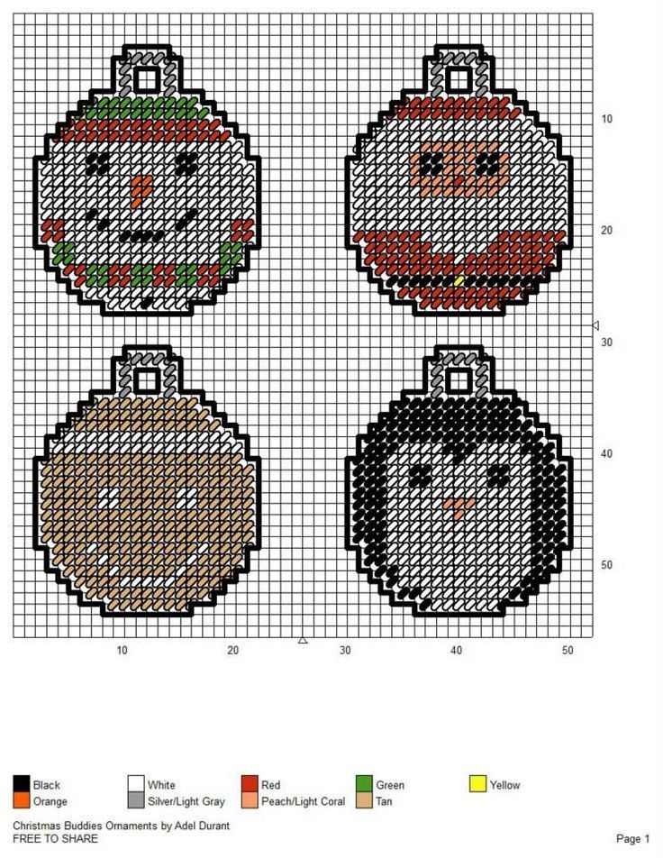Free Printable Plastic Canvas Christmas Ornament Patterns