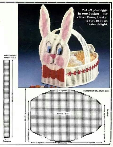 Free Printable Easter Basket Plastic Canvas Patterns
