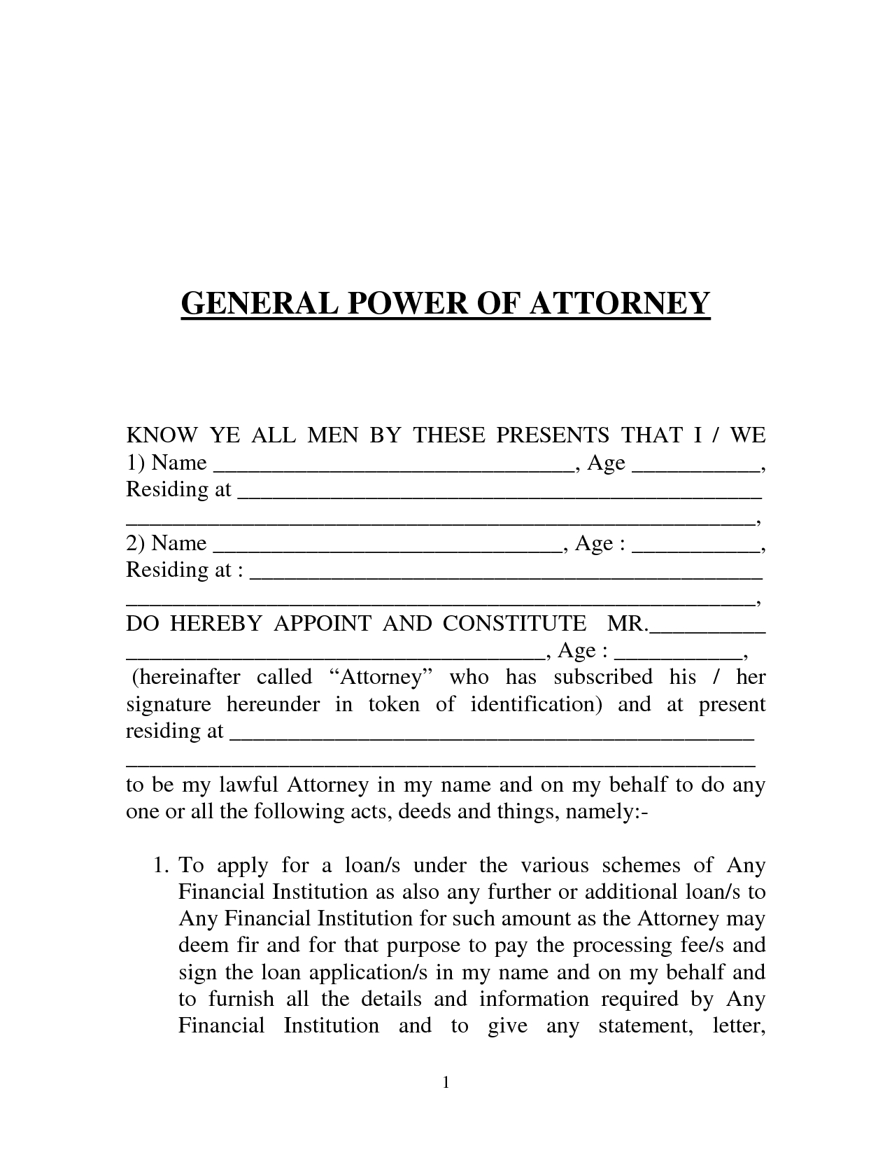 Free Printable Power Of Attorney Forms Online Free Printable
