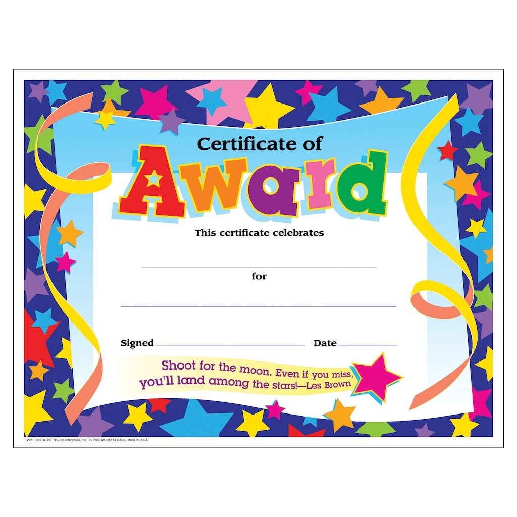 Free Printable Pre K Award Certificate