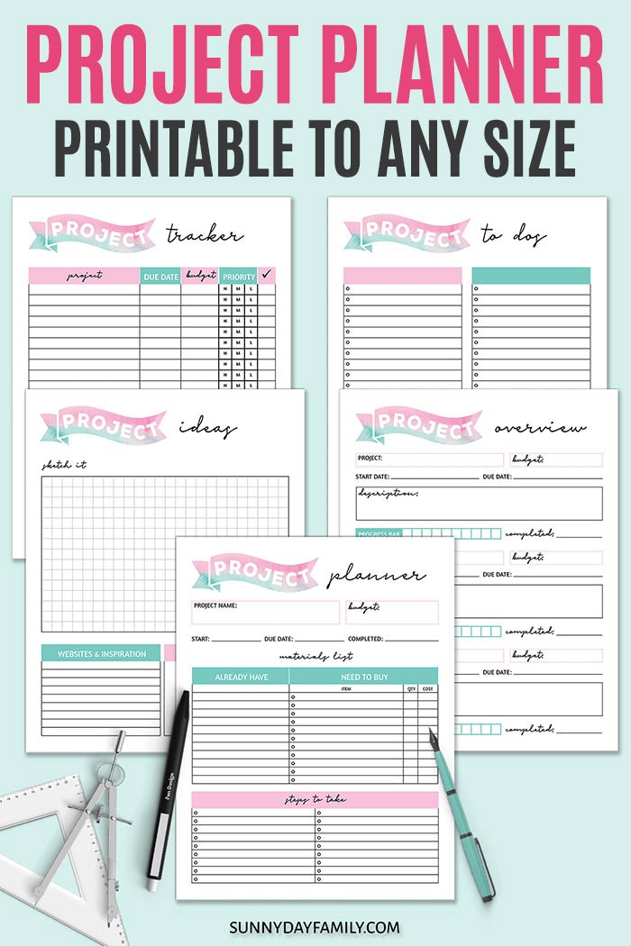 Free Printable Project Planner Template