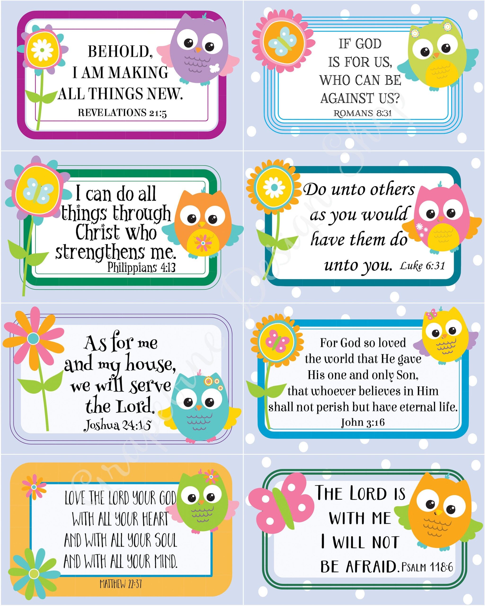 Free Kid Sayings From The Bible Printables