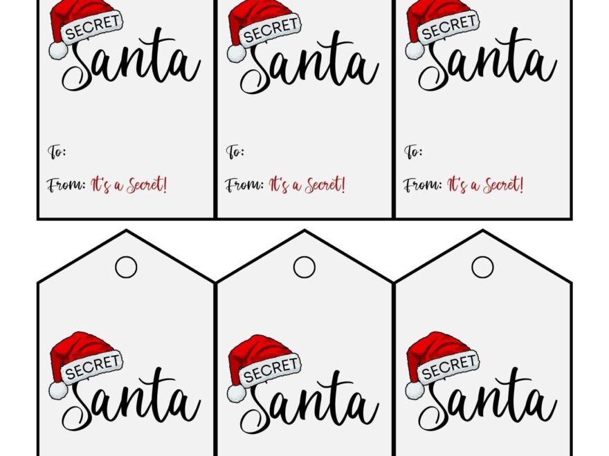 Free Printable Secret Santa Gift Tags