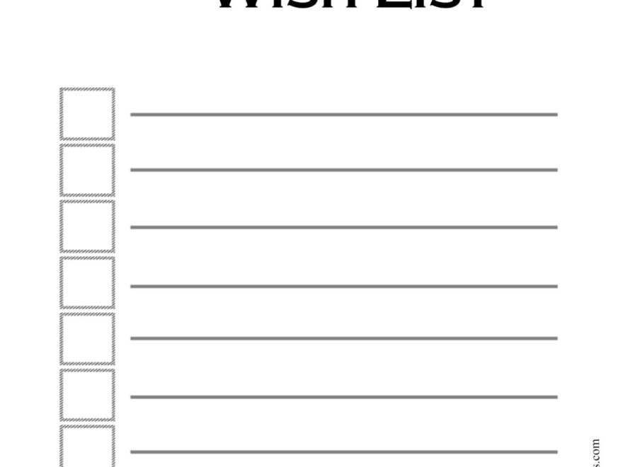 Free Printable Secret Santa Wish List Template Printable And
