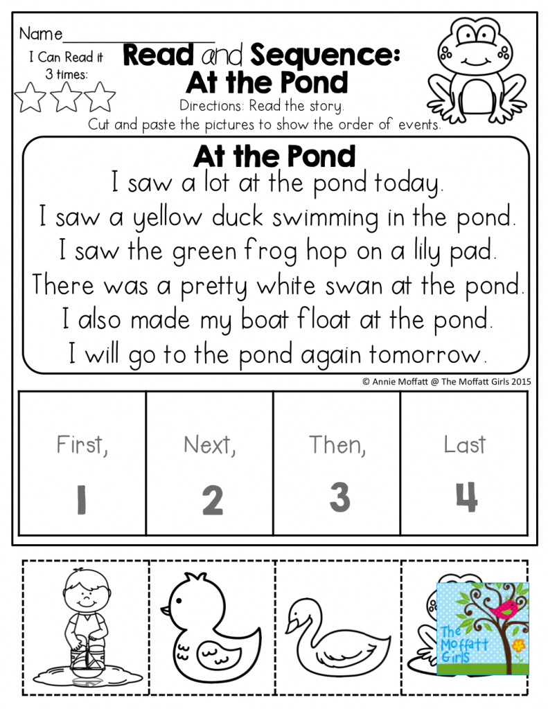 Printable Worksheets On Sequences Order For First Grader