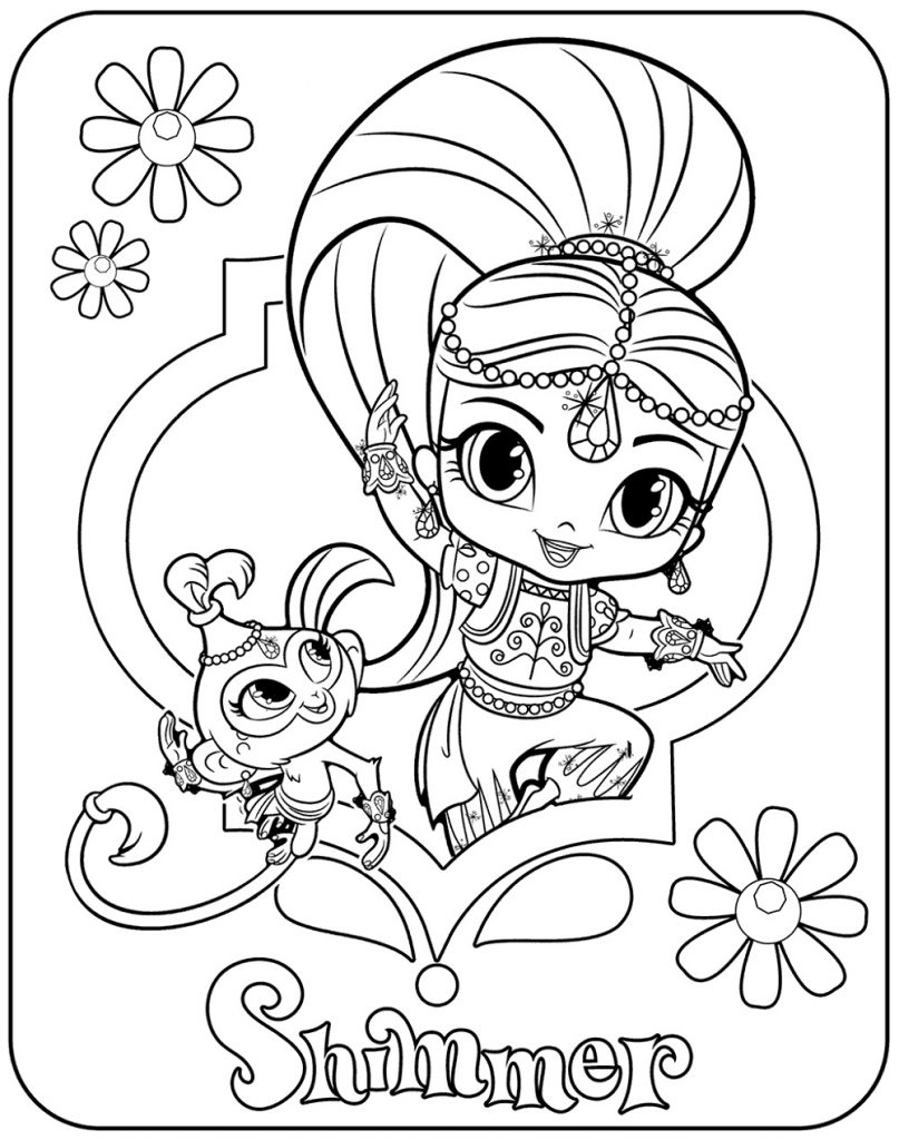 Free Printable Shimmer And Shine Coloring Pages 101 Coloring