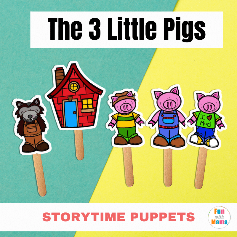 Free Printable Stick Puppets The Three Little Pigs Artofit