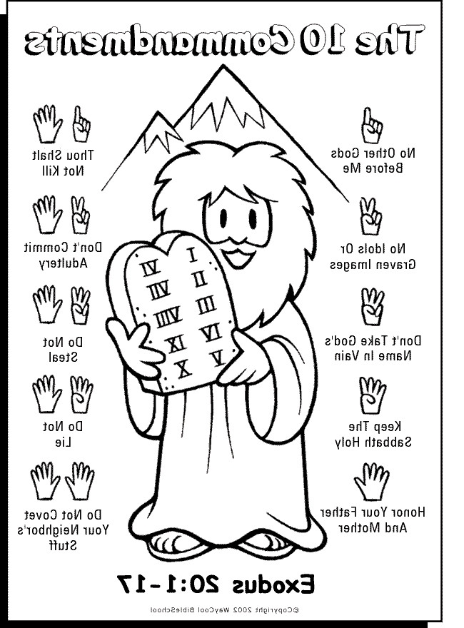 Free Printable Ten Commandments Coloring Pages