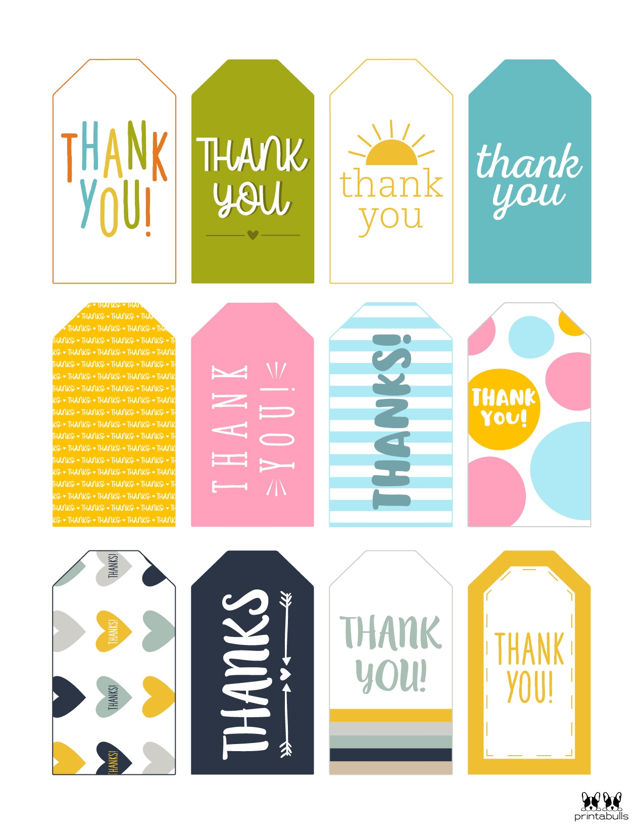 Free Printable Thank You Tags 300 Tags Printabulls