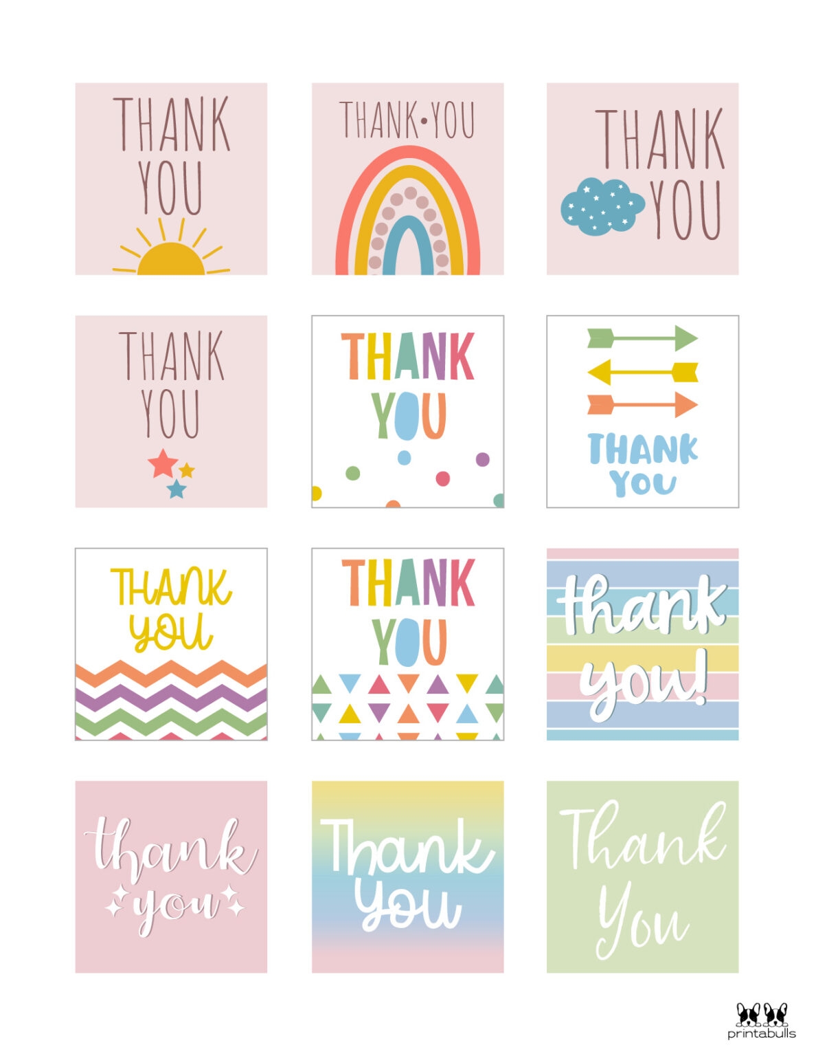 Free Printable Thank You Tags Template