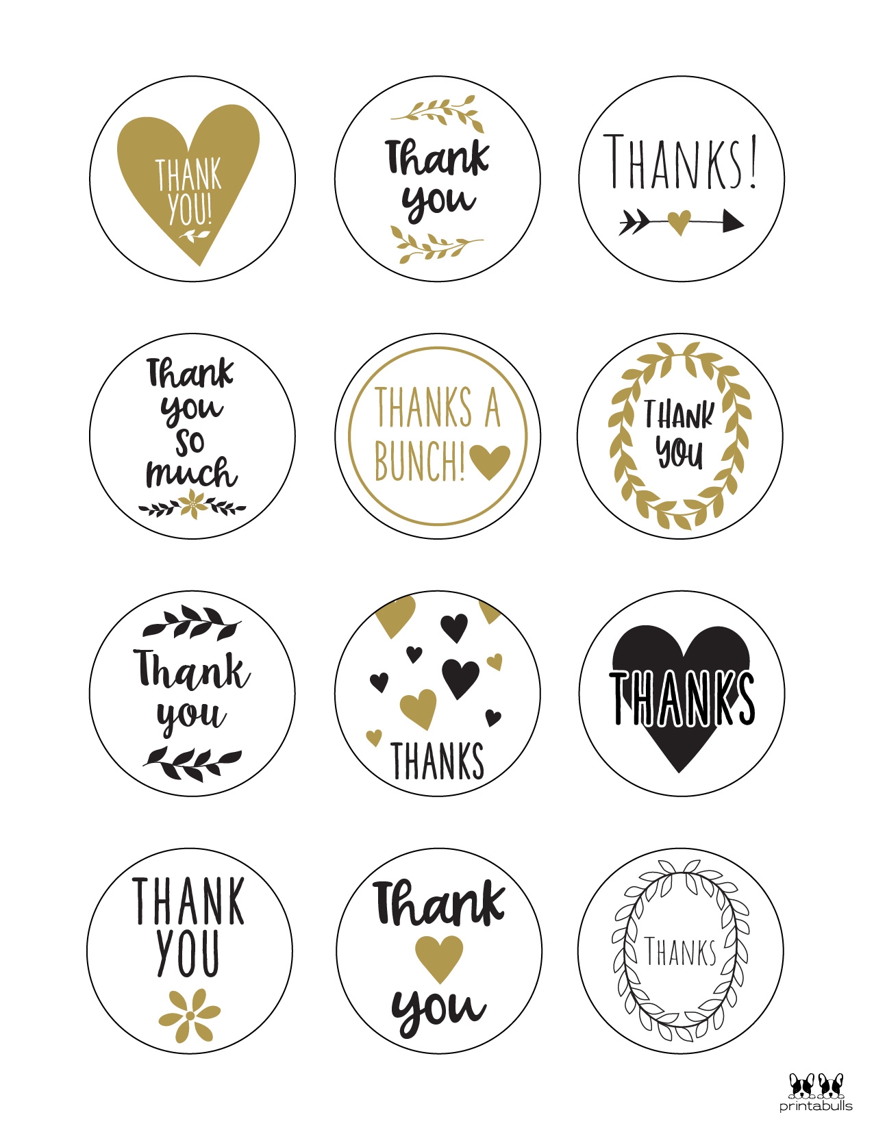 Free Printable Thank You Tags 300 Tags Printabulls