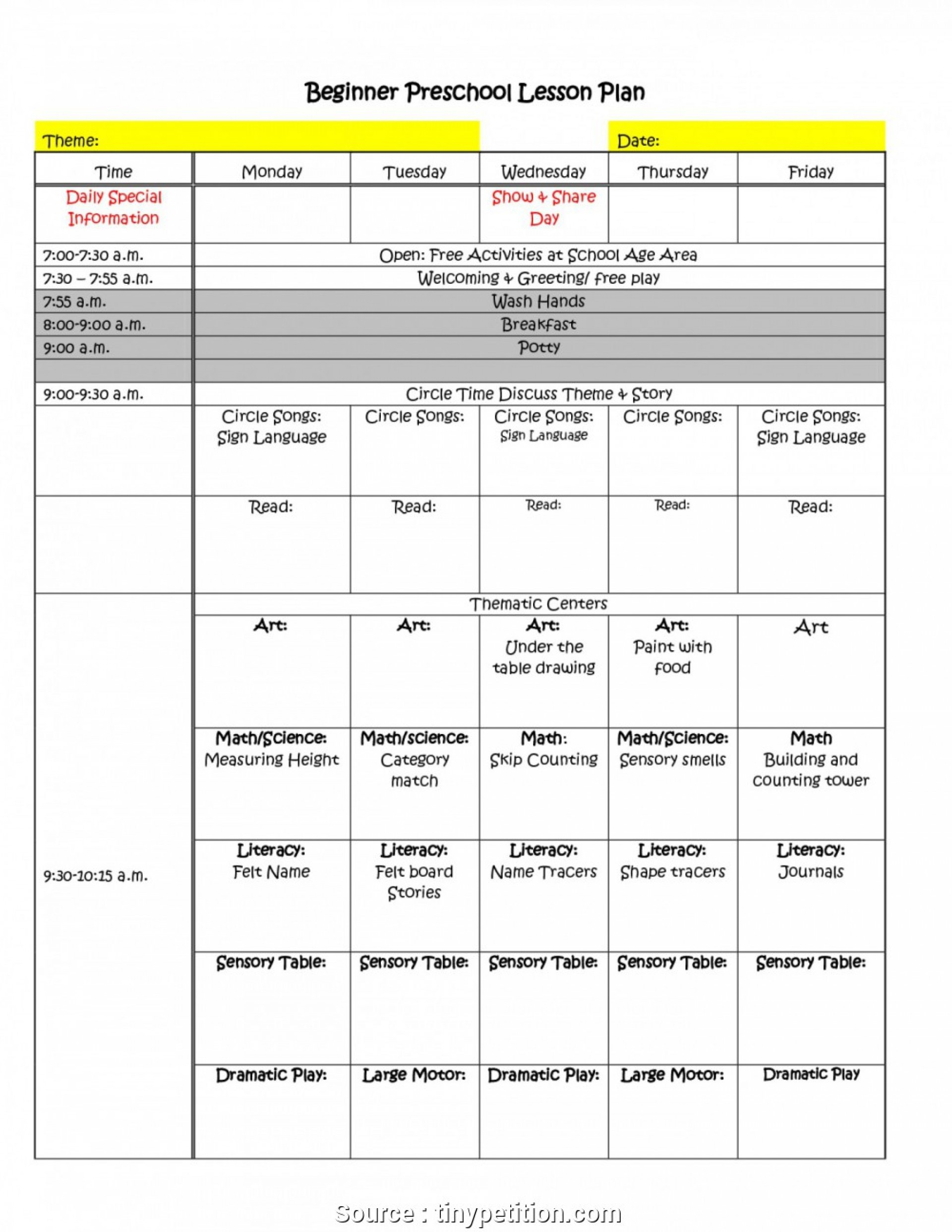 Free Printable Toddler Lesson Plans Vrogue co