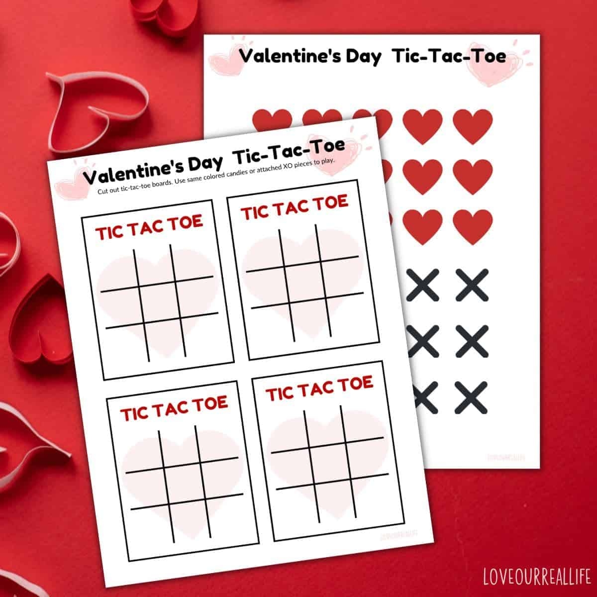 FREE Printable Valentine Tic Tac Toe Cards Love Our Real Life