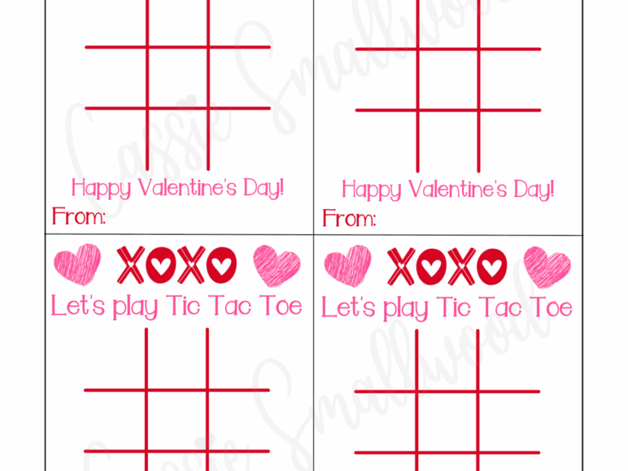 Free Printable Valentine Tic Tac Toe Games Cassie Smallwood