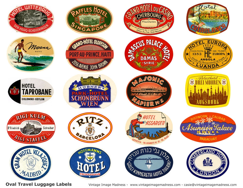 Free Printable Vintage Luggage Stickers Free Templates Printable