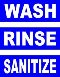 Wash Rinse Sanitize Printable Signs
