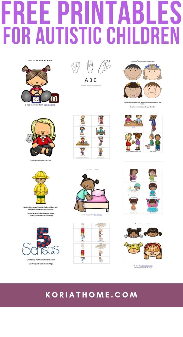 Free Printables For Autism Handy Printable Materials