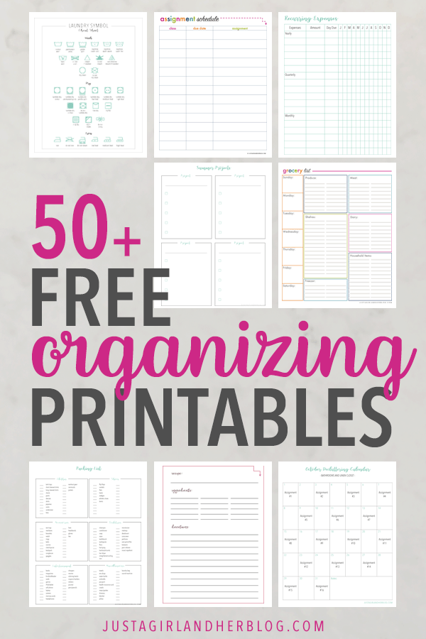 Free Organization Printables For Work