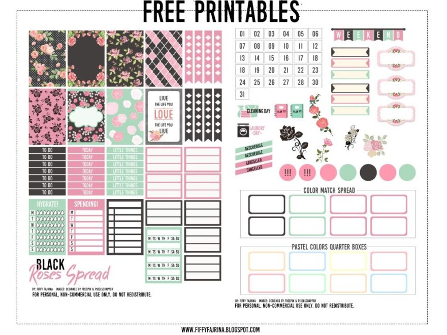 Free Printables For The Happy Planner