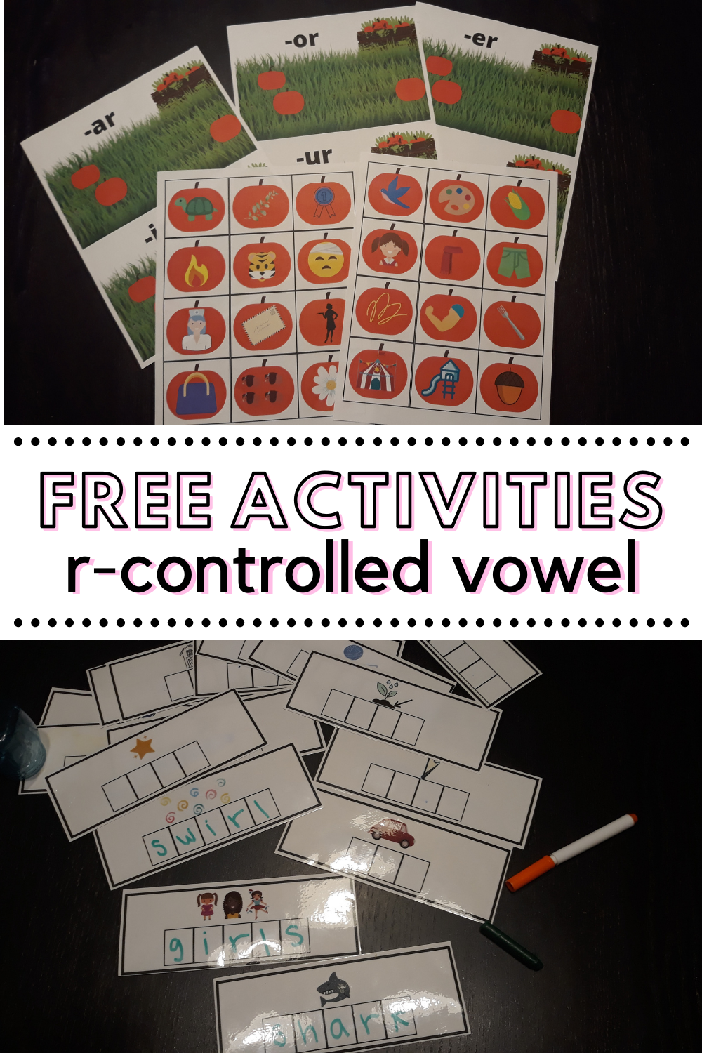 R Controlled Vowel Games Printable