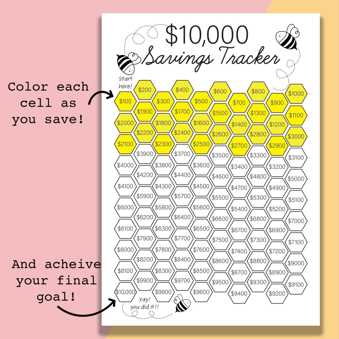Free Savings Tracker Free Printable Free Savings Tracker Free Printable
