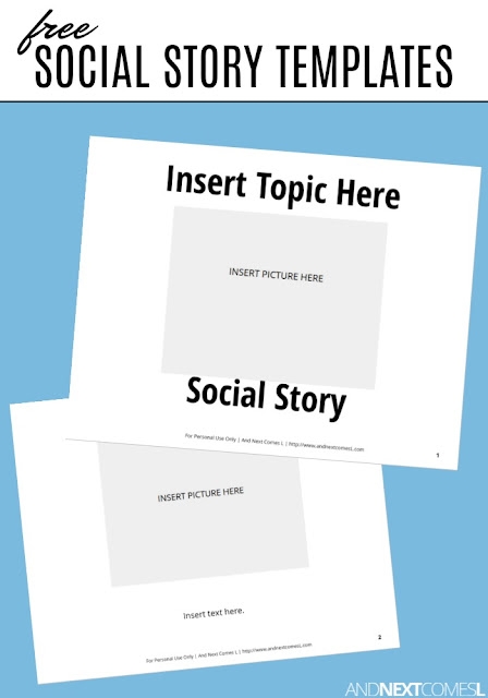 Free Social Story Templates And Next Comes L