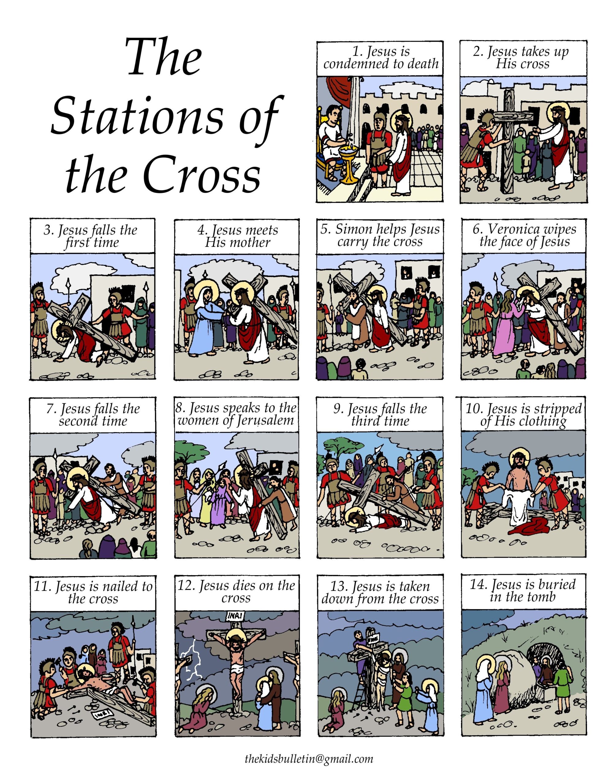 Free Stations Of The Cross Printables Printable Templates