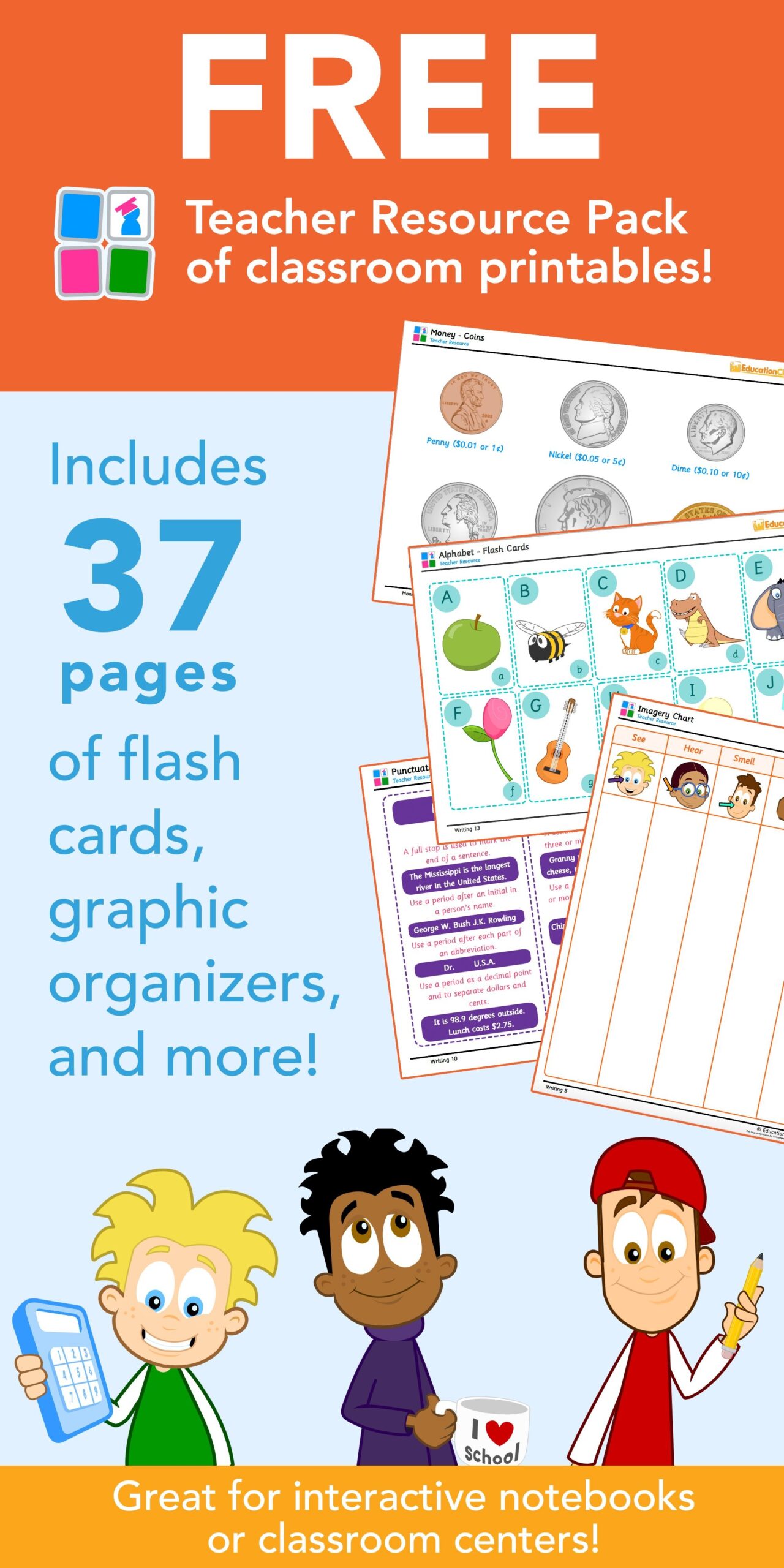 Free Teacher Resource Pack Of Classroom Printables 37 Pages Of Flash 