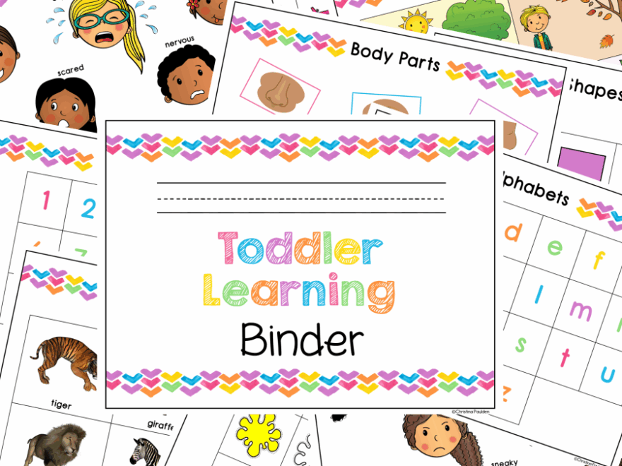 Free Toddler Learning Binder Teaching A Love Of Learning