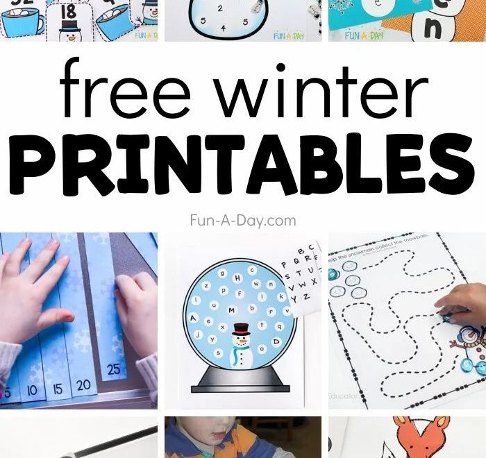 Free Winter Printables For Preschool And Kindergarten Winter Theme
