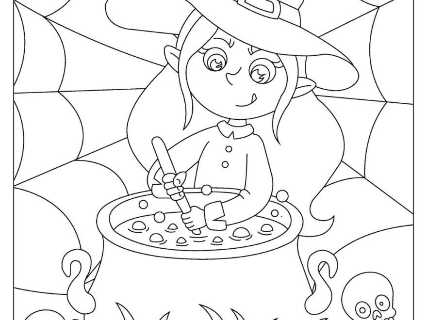 Free WITCHES Coloring Pages For Download Printable PDF