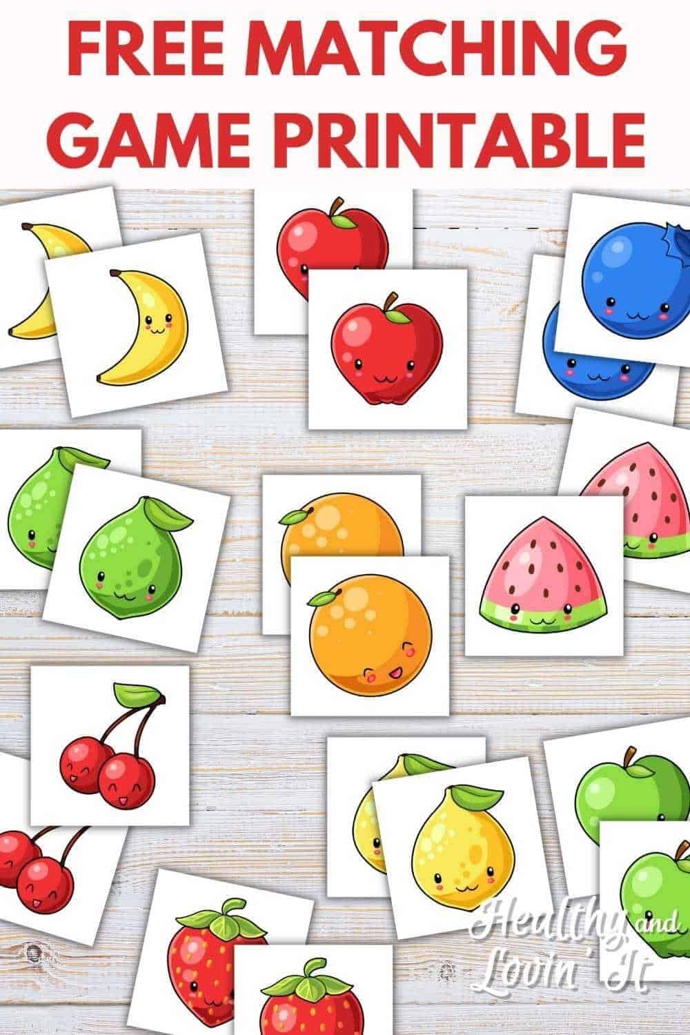 Fruit Matching Game Printable Free DIY Kids Activity Matching Games 