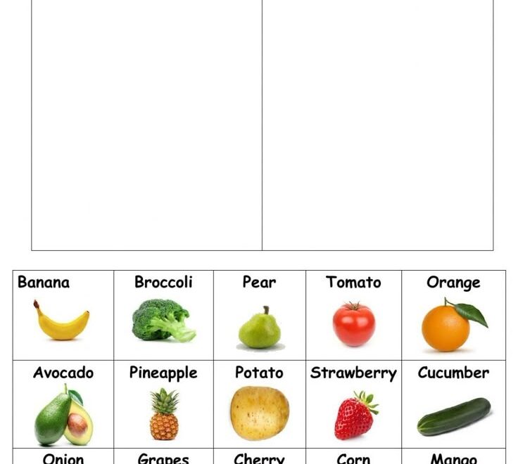 Fruits And Vegetables Worksheets