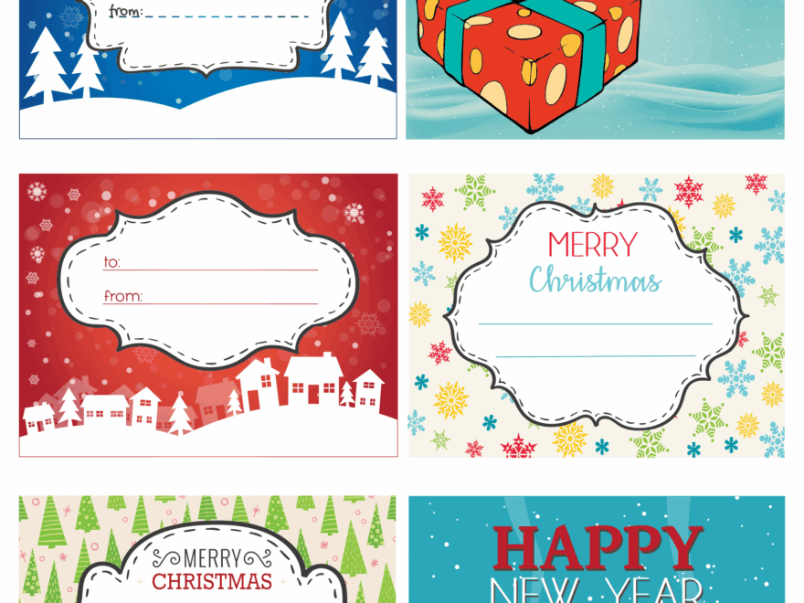 Fun And Colorful Christmas Labels Free Printables