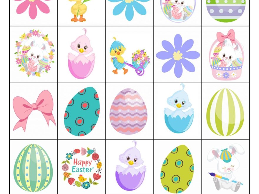 Fun And Colorful FREE Printable Easter Bingo Cards