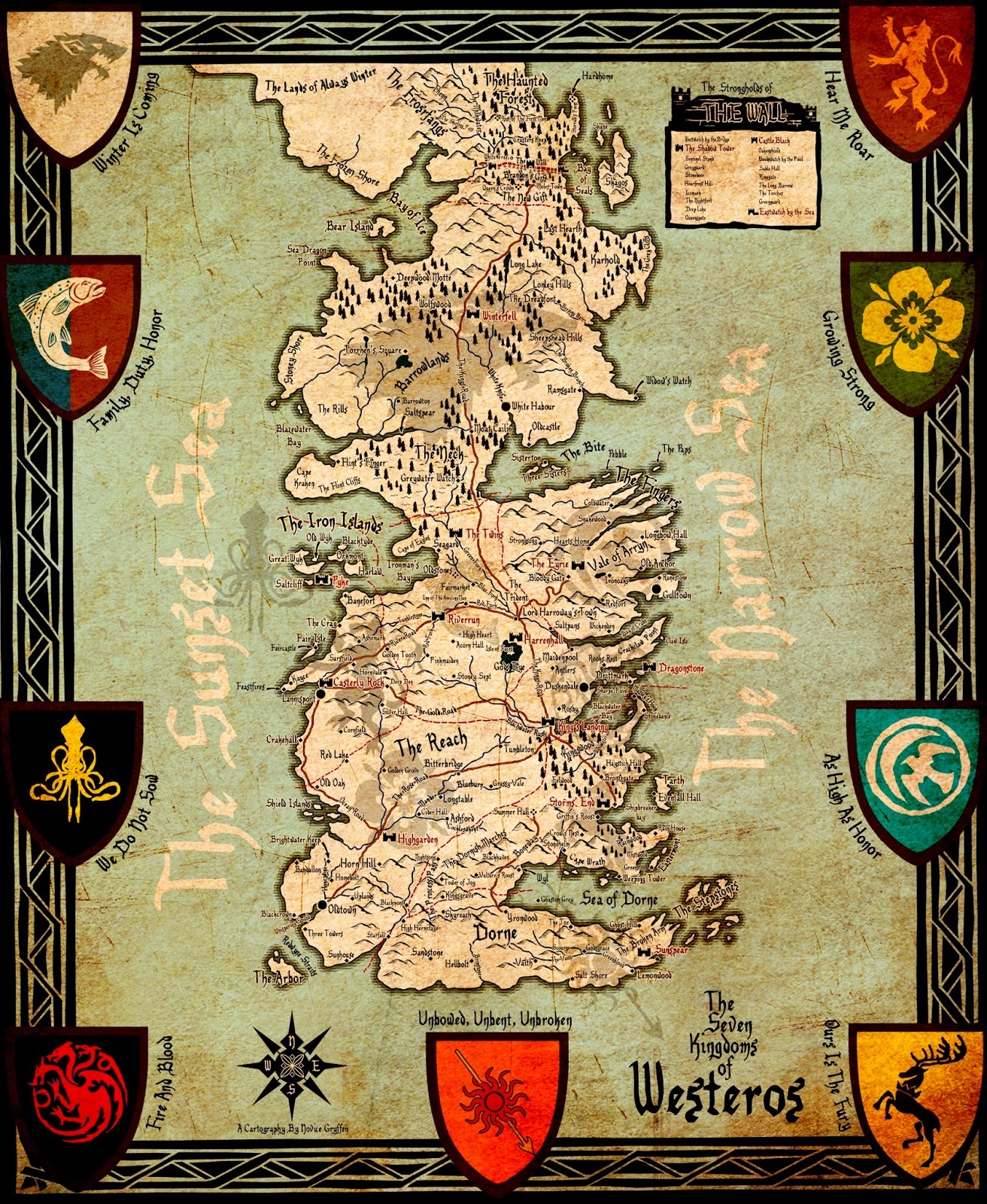 Game Of Thrones Printable Map