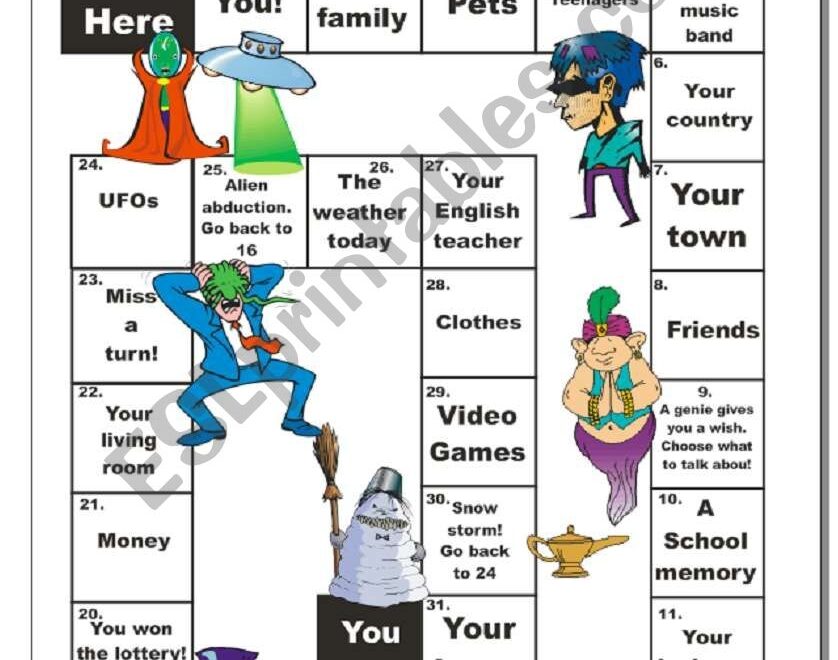 Game Tell Us About For Teens And Adults ESL Worksheet By Cyn