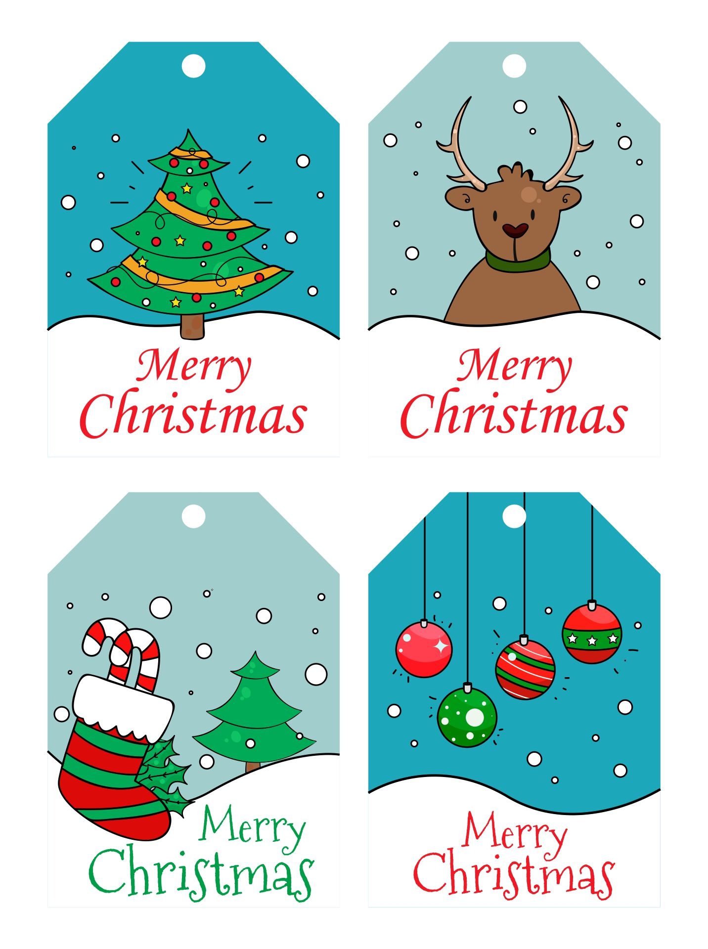 Gift Tags Merry Christmas 15 Free PDF Printables Printablee