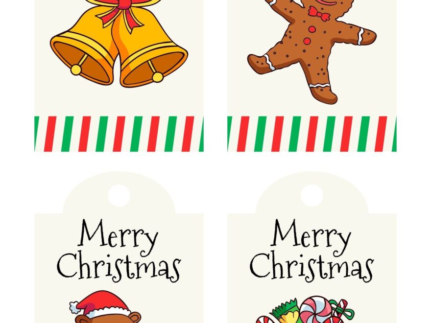 Gift Tags Merry Christmas 15 Free PDF Printables Printablee