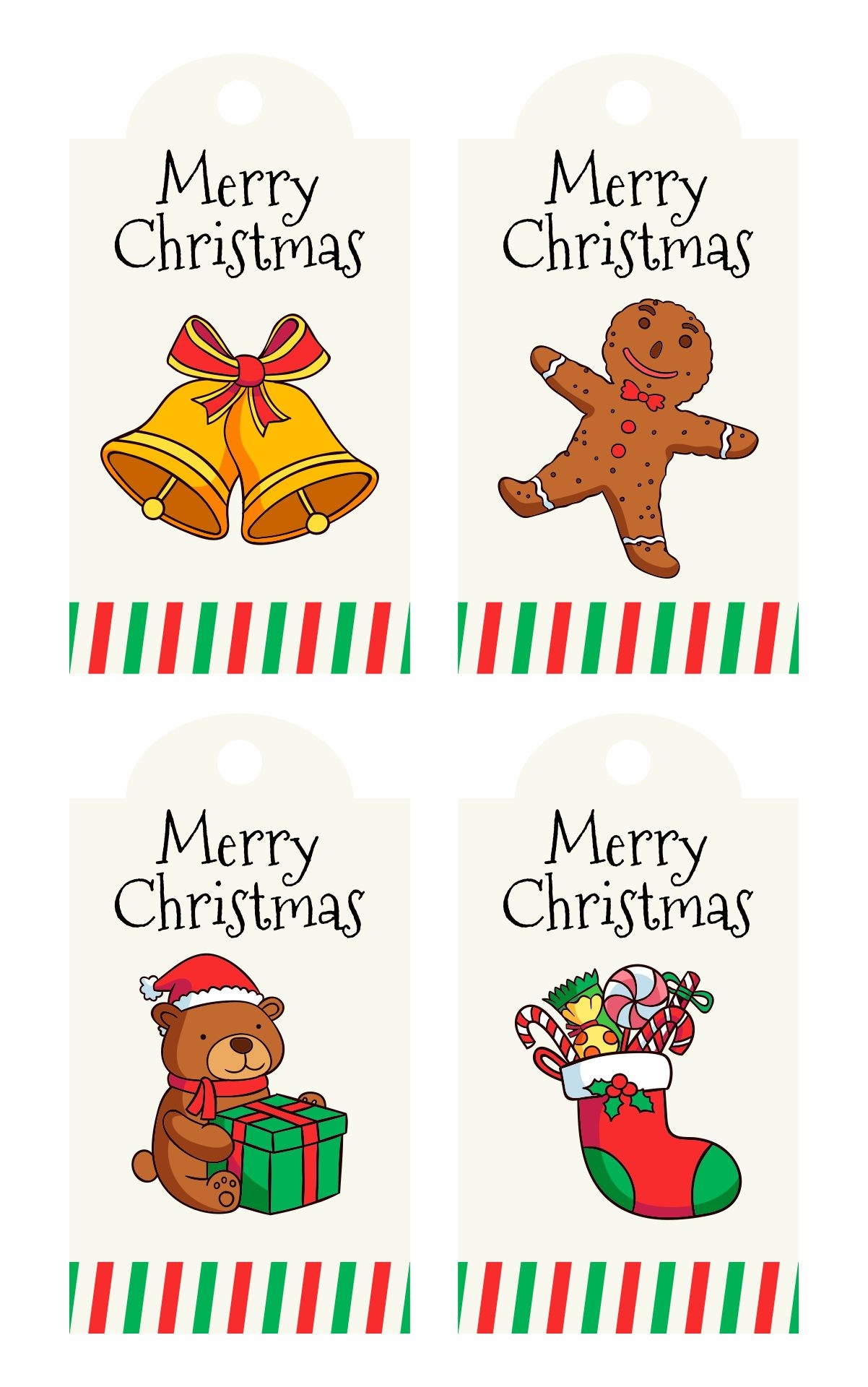 Gift Tags Merry Christmas 15 Free PDF Printables Printablee