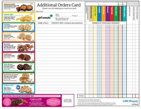 Girl Scouts Cookie Order Form 2023 Printable Forms Free Online