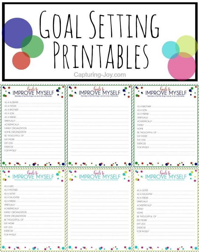 Free Printable Goal Setting Worksheet